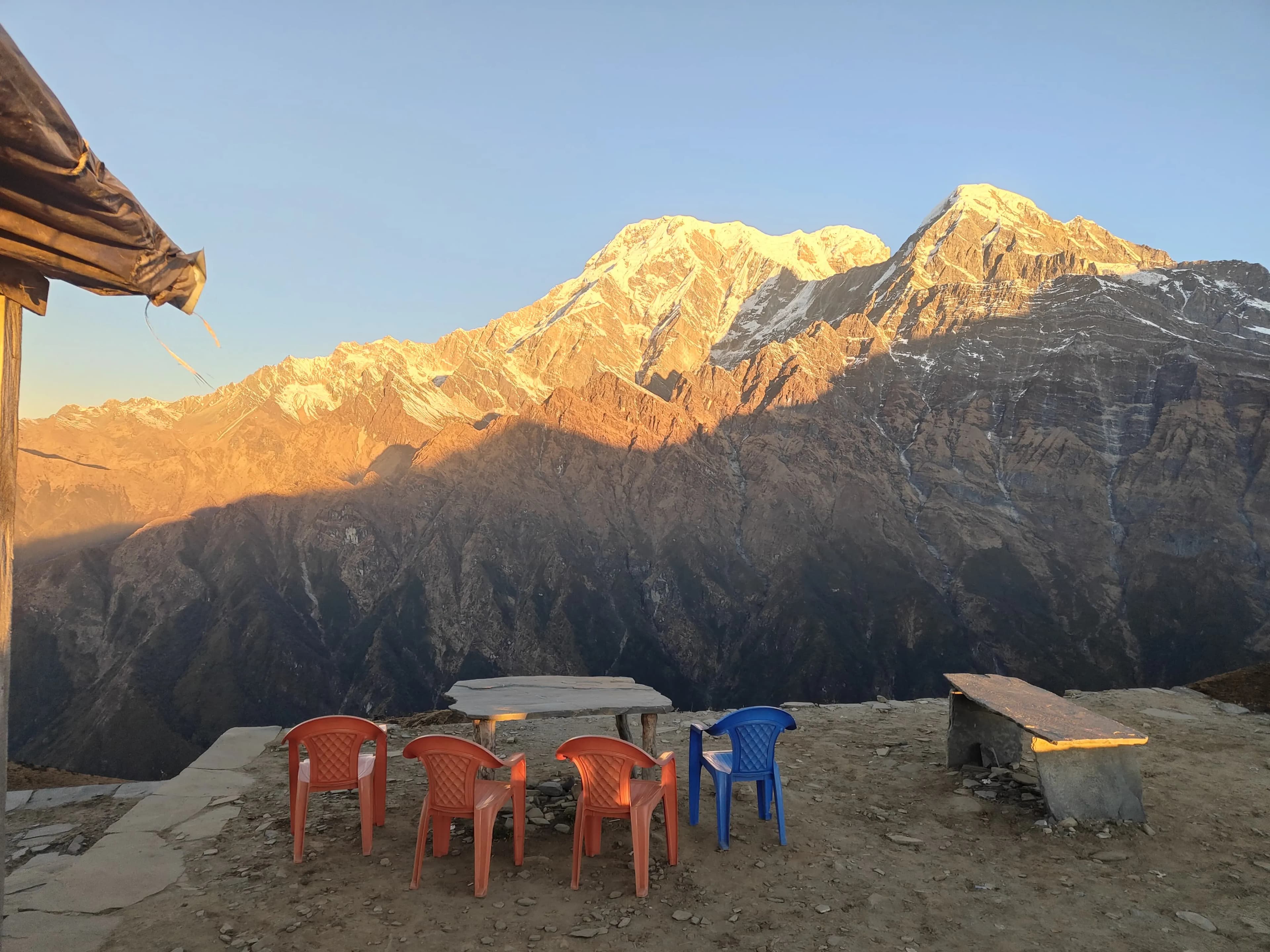 Annapurna range seen from our Ghachowk yoga retreat near Pokhara